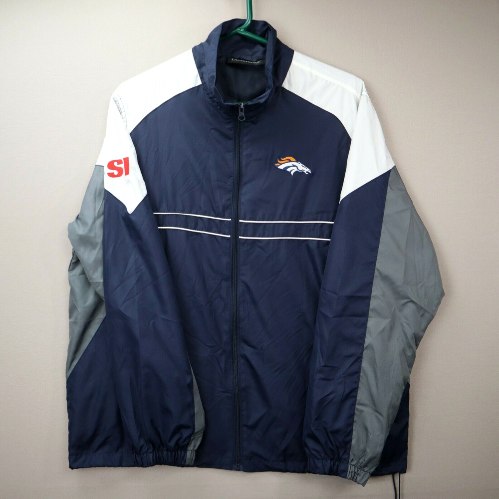 Vintage Denver Broncos NFL Dunbrooke Mens Size Large Windbreaker Rain Jacket
